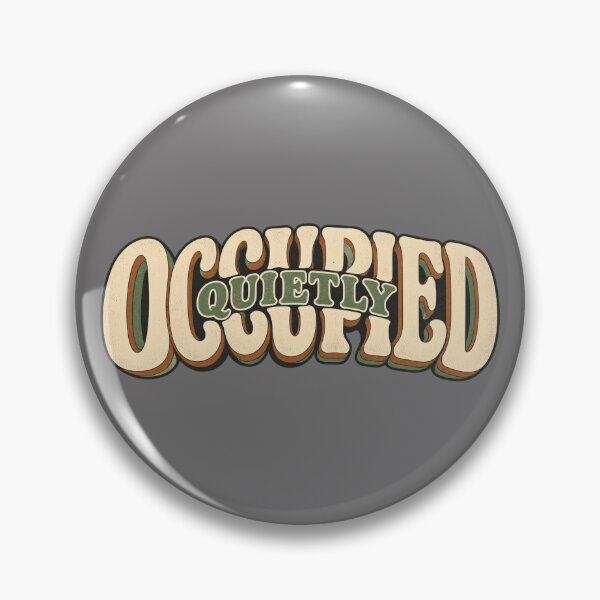 Item preview, Quietly Occupied – Minimal Retro Hobby Typography designed and sold by Golden Era Studio.