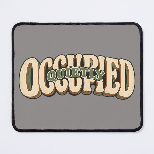 Item preview, Quietly Occupied – Minimal Retro Hobby Typography designed and sold by Golden Era Studio.