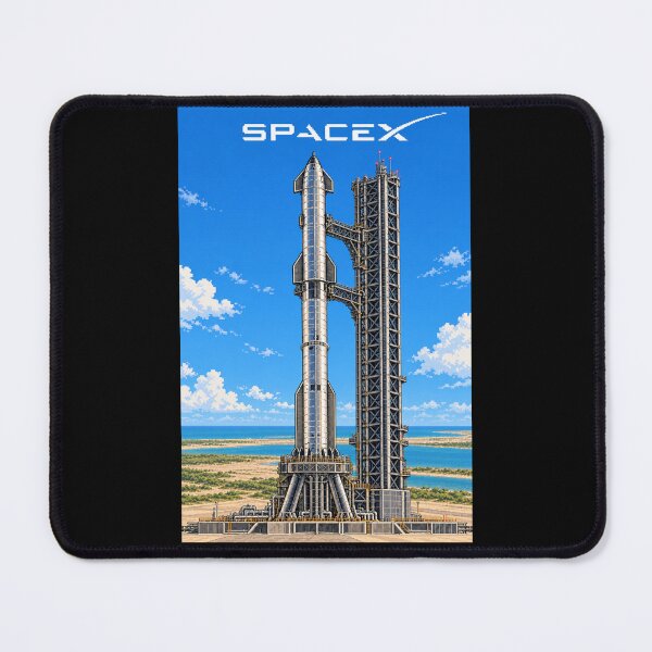 Item preview, SpaceX Starship Reentry – Retro Navy Orange Silkscreen Space Art designed and sold by TEEJAMBOREE.