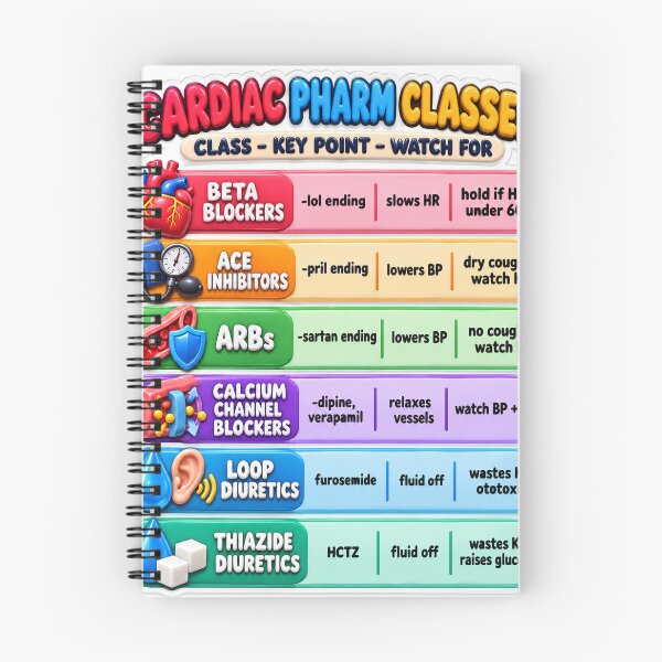 Item preview, Cardiac Pharm Classes 3D Study Aid Nursing Student Sticker designed and sold by isokinetic.