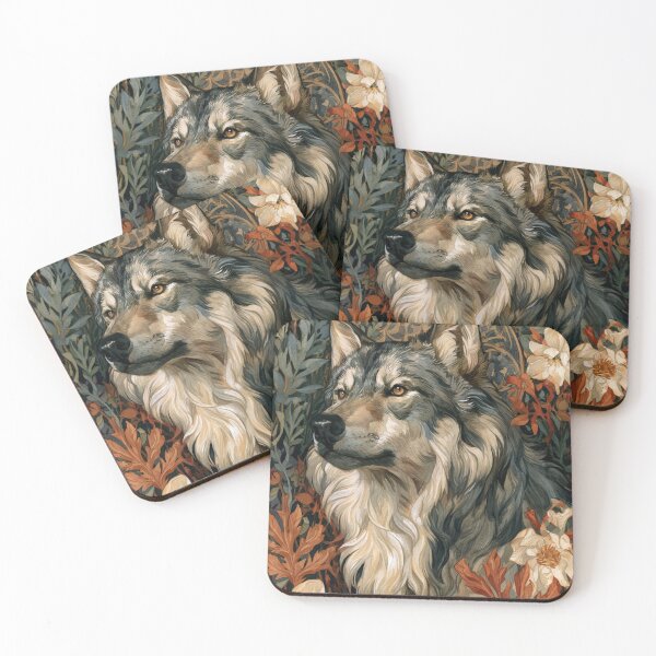 Item preview, Art nouveau wolf designed and sold by MendaciousMina.
