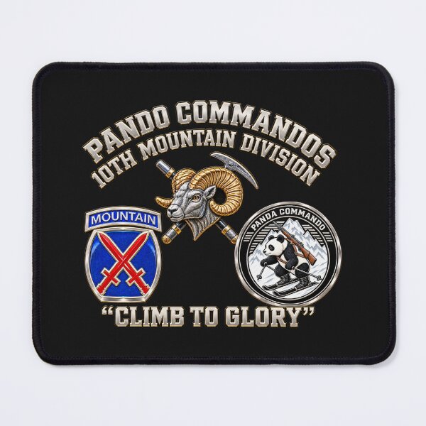Item preview, Pando Commandos, 10th Mtn Division - Climb to Glory - 3D - Transparent designed and sold by Military Insignia Products.