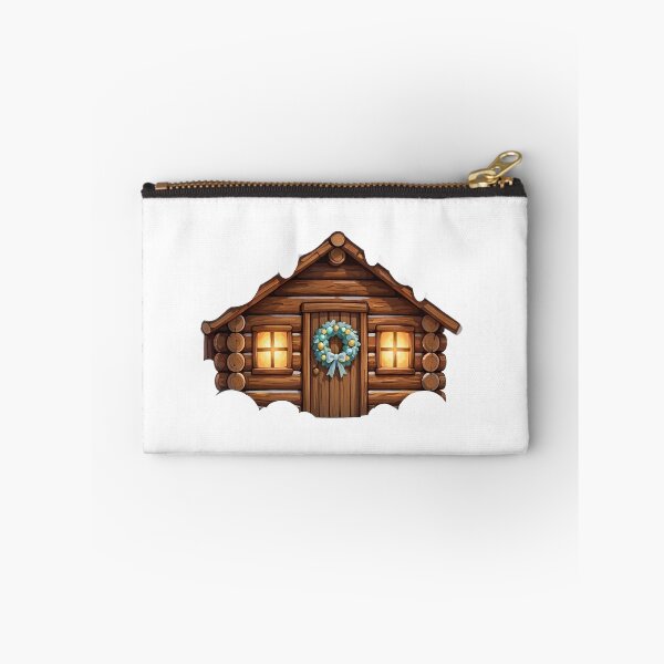 Item preview, Snowy Christmas Cabin - Holiday Tee designed and sold by KERK Art and Design.