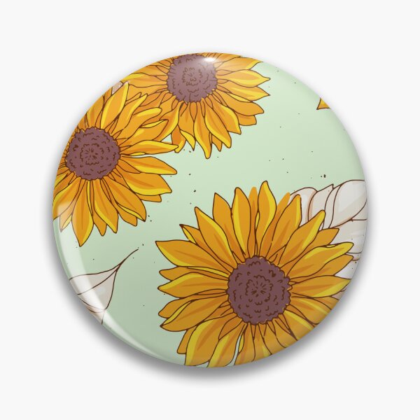 Item preview, Sunflower Floral Pattern Golden Yellow Flowers & Botanical Leaves designed and sold by JRRTs.