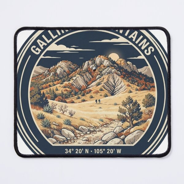 Item preview, Gallinas Mountains New Mexico Vintage Hiking Badge designed and sold by mnkyride.