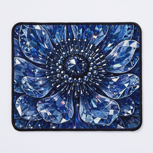 Item preview, Blue Anemone Crystal Sticker - Sapphire Diamond Flower designed and sold by FineLineBotanical .