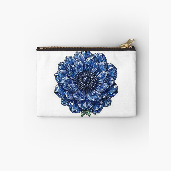 Item preview, Blue Anemone Crystal Sticker - Sapphire Diamond Flower designed and sold by FineLineBotanical .