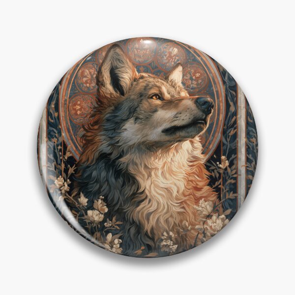 Item preview, Art nouveau wolf designed and sold by MendaciousMina.
