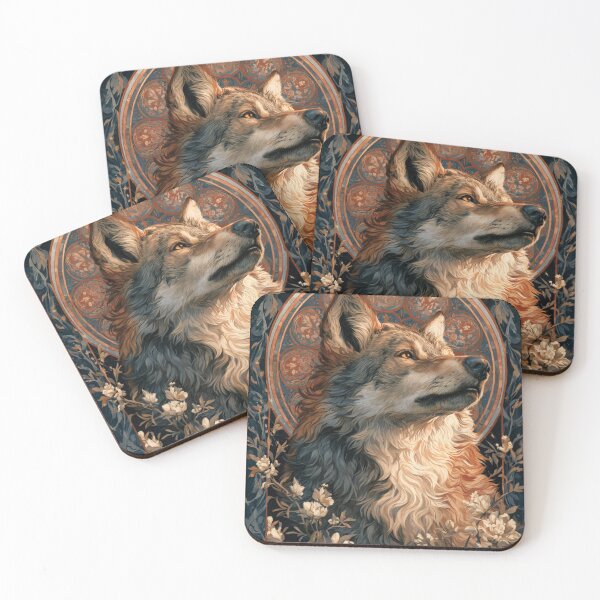 Item preview, Art nouveau wolf designed and sold by MendaciousMina.