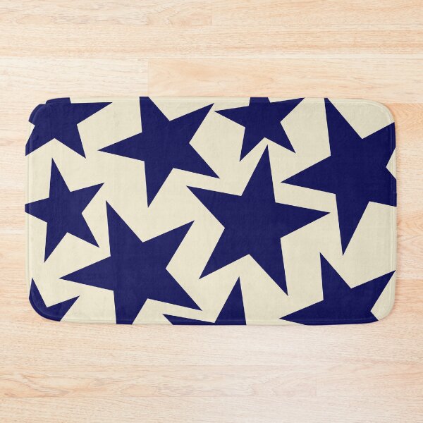 Item preview, Large Stars Navy Blue and Beige designed and sold by Jeallan Designs.