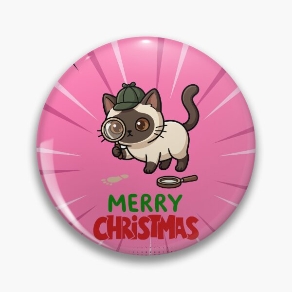 Item preview, Cute Siamese Cat Merry Christmas Holiday Art designed and sold by stormk10.