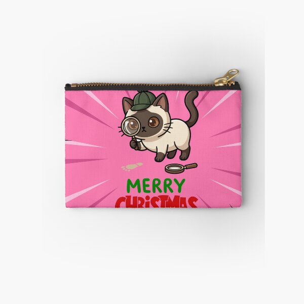 Item preview, Cute Siamese Cat Merry Christmas Holiday Art designed and sold by stormk10.