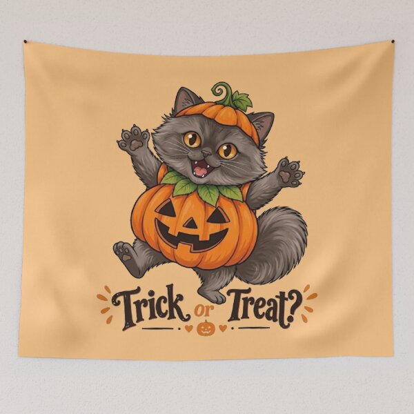 Item preview, Cute Halloween Black Cat Pumpkin Costume Trick or Treat designed and sold by PetalsPaws.