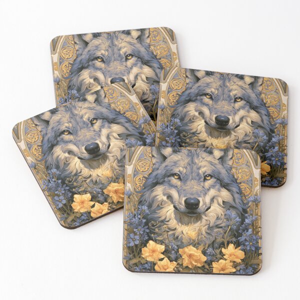 Item preview, Art nouveau wolf designed and sold by MendaciousMina.