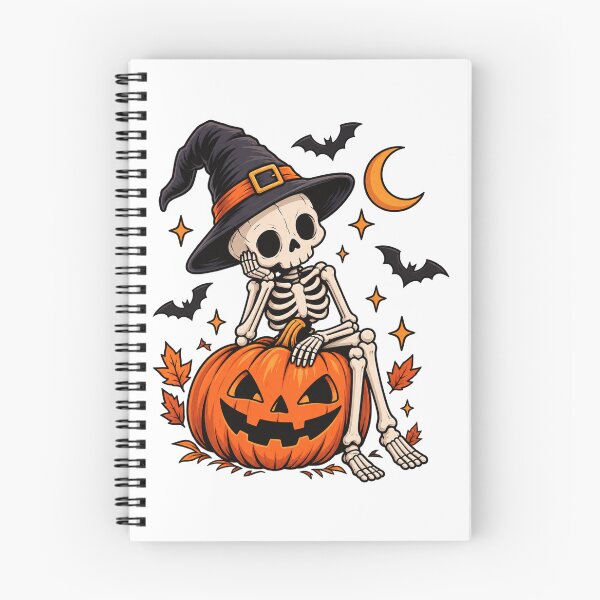 Item preview, Halloween Skeleton Pumpkin Witch designed and sold by Mix Mood.