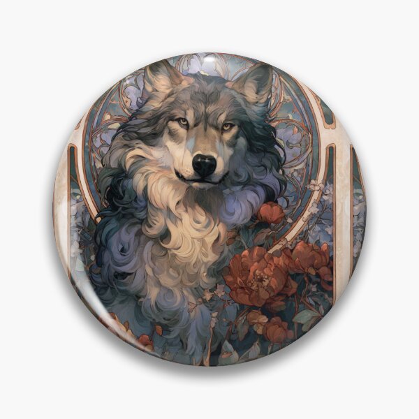 Item preview, Art nouveau wolf designed and sold by MendaciousMina.