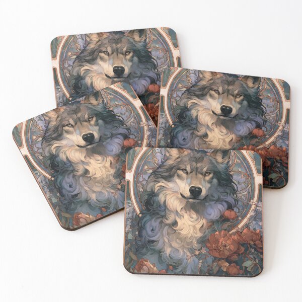 Item preview, Art nouveau wolf designed and sold by MendaciousMina.