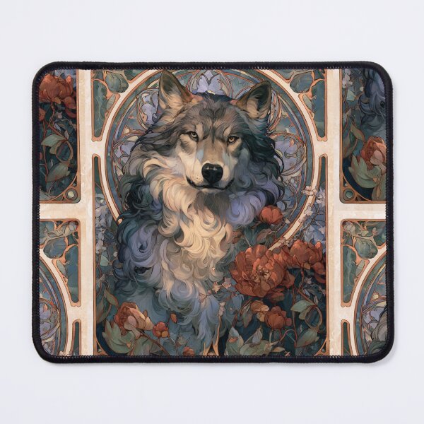 Item preview, Art nouveau wolf designed and sold by MendaciousMina.