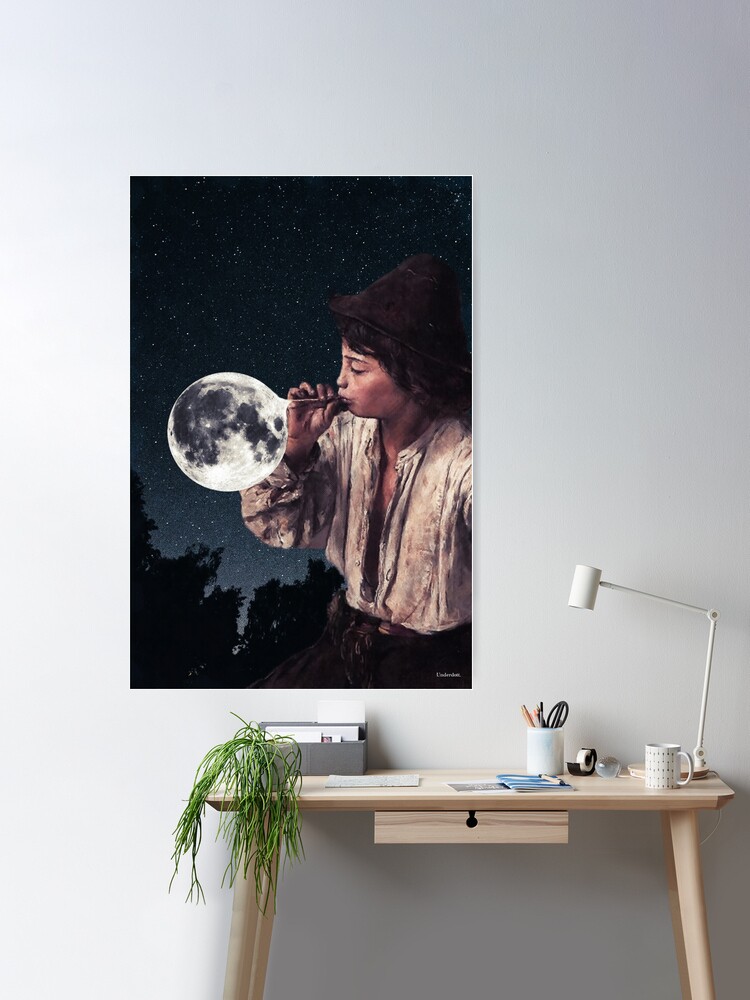 Bexy Bubbles, Art, Sun Moon Fuzzy Poster