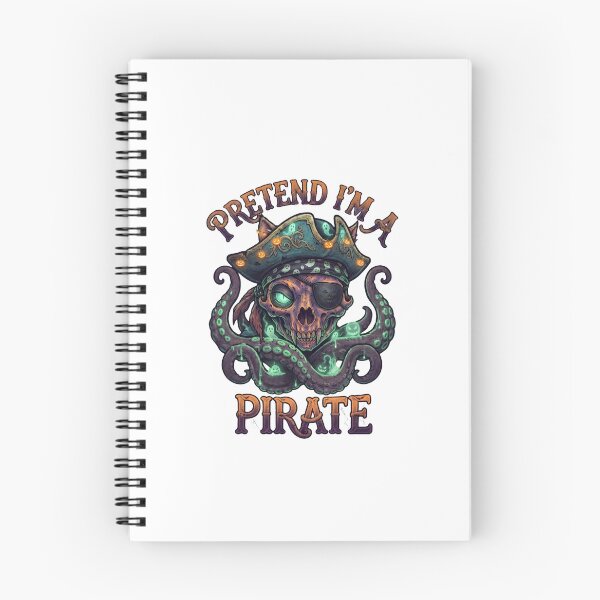 Item preview, Pretend I'm A Pirate Halloween Spooky Cat Skull Kraken designed and sold by Retro Whiskers.