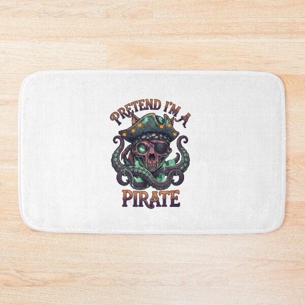 Item preview, Pretend I'm A Pirate Halloween Spooky Cat Skull Kraken designed and sold by Retro Whiskers.