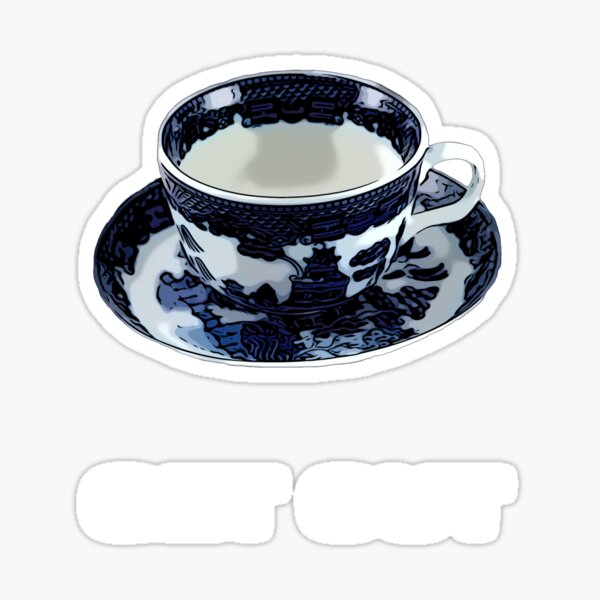 "GET OUT TEA CUP & SAUCER SUNKEN PLACE " Sticker by yogamig Redbubble