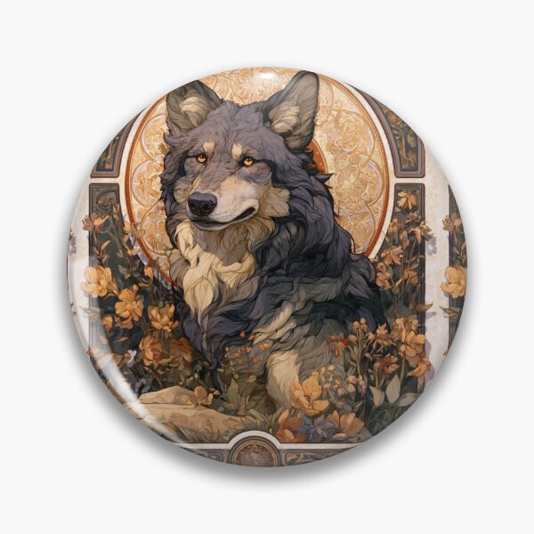Item preview, Art nouveau wolf designed and sold by MendaciousMina.
