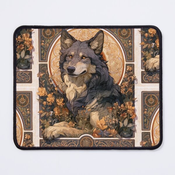 Item preview, Art nouveau wolf designed and sold by MendaciousMina.