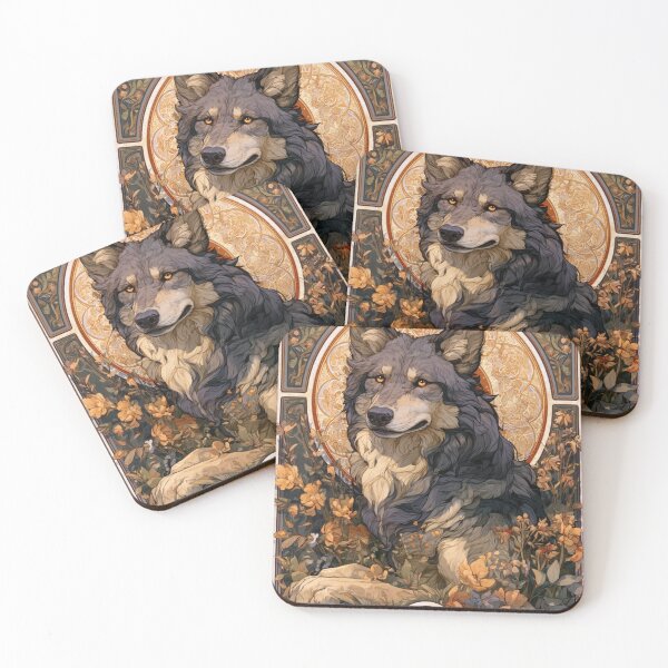 Item preview, Art nouveau wolf designed and sold by MendaciousMina.