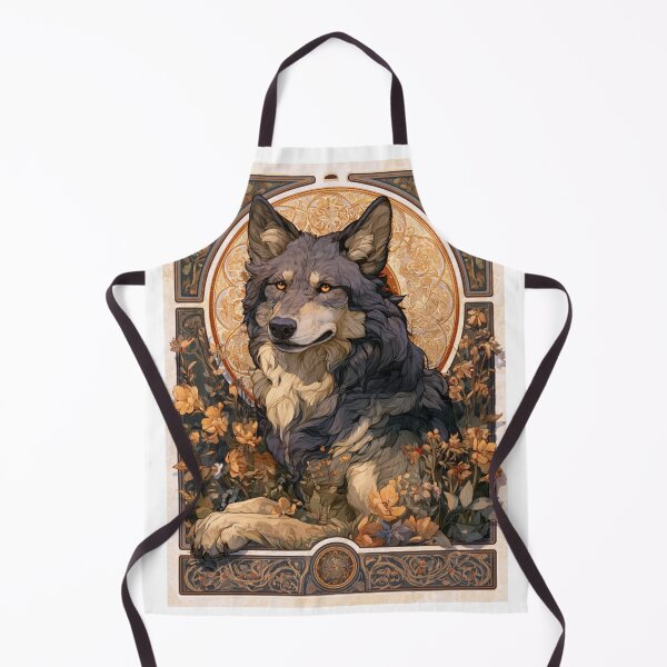 Item preview, Art nouveau wolf designed and sold by MendaciousMina.