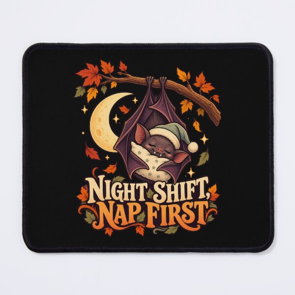 Item preview, Night Shift Nap First - Sleepy Bat designed and sold by Good Mood Foundry.
