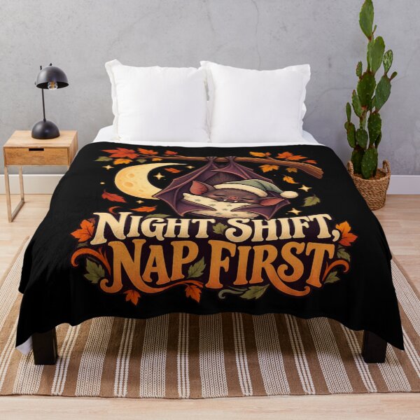 Item preview, Night Shift Nap First - Sleepy Bat designed and sold by Good Mood Foundry.
