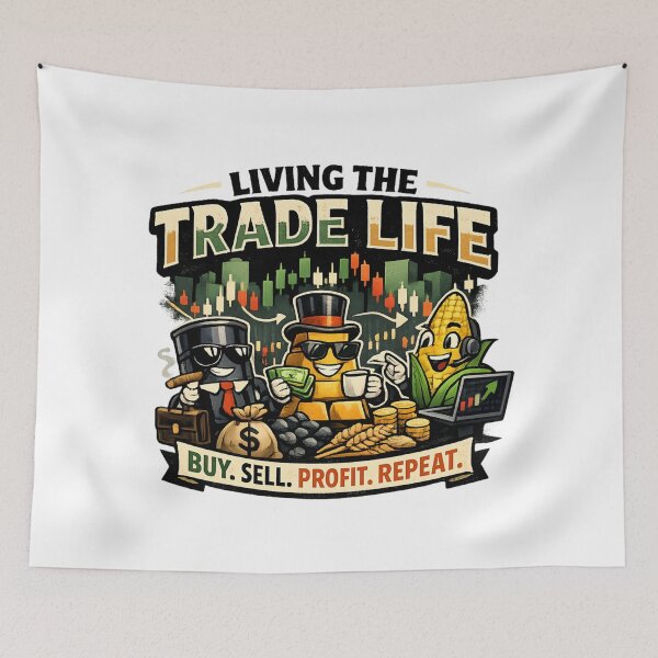 Item preview, Trade Life Stock Market - Retro Trading Humor designed and sold by SidTastic .