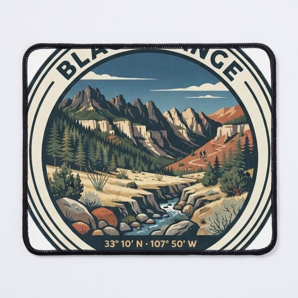 Item preview, Black Range New Mexico Vintage Hiking Badge designed and sold by mnkyride.