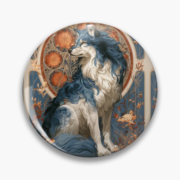 Item preview, Art nouveau wolf designed and sold by MendaciousMina.