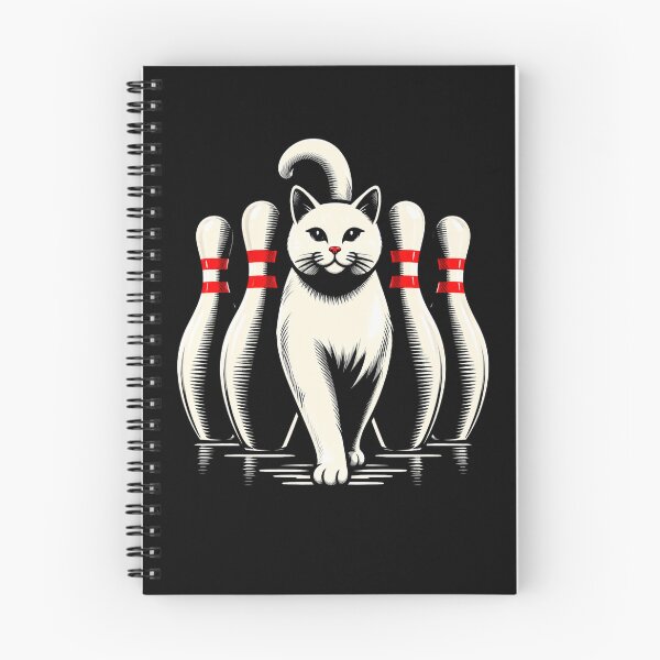 Item preview, Cute Bowling Cat Strikes Between Pins designed and sold by Moizento.