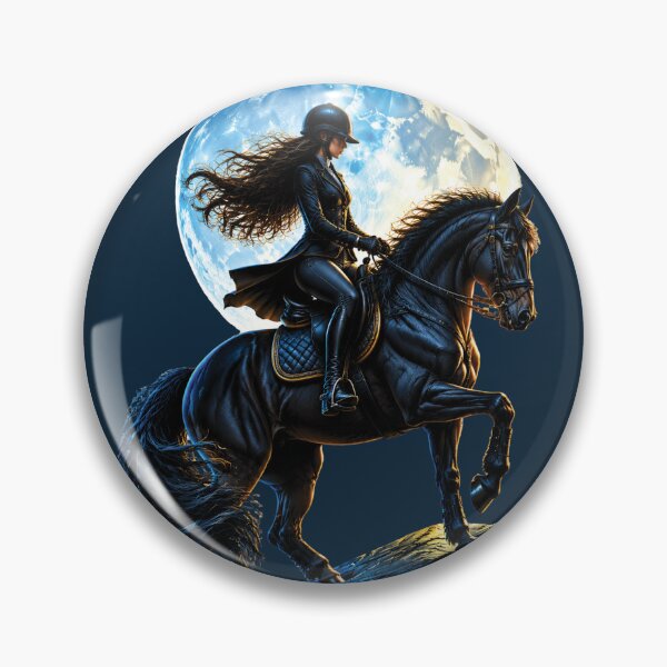 Item preview, Midnight Moon Horse Rider Fantasy Equestrian Artwork designed and sold by M. Mamdouh Artworks.