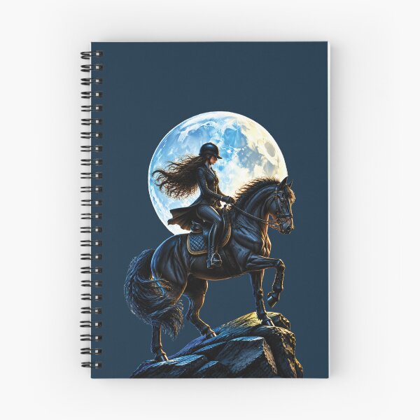 Item preview, Midnight Moon Horse Rider Fantasy Equestrian Artwork designed and sold by M. Mamdouh Artworks.