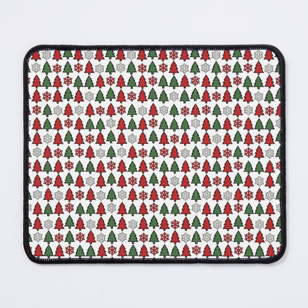 Item preview, Red Green Christmas Tree Snowflake Pattern designed and sold by AIG - Andrei Ilie Graphics.