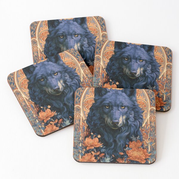 Item preview, Art nouveau wolf designed and sold by MendaciousMina.