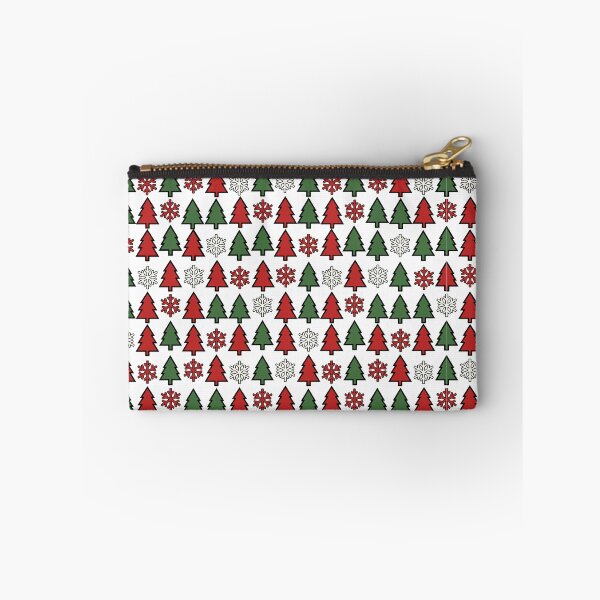 Item preview, Red Green Christmas Tree Snowflake Pattern designed and sold by AIG - Andrei Ilie Graphics.