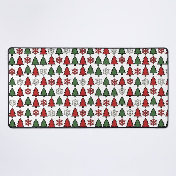 Item preview, Red Green Christmas Tree Snowflake Pattern designed and sold by AIG - Andrei Ilie Graphics.