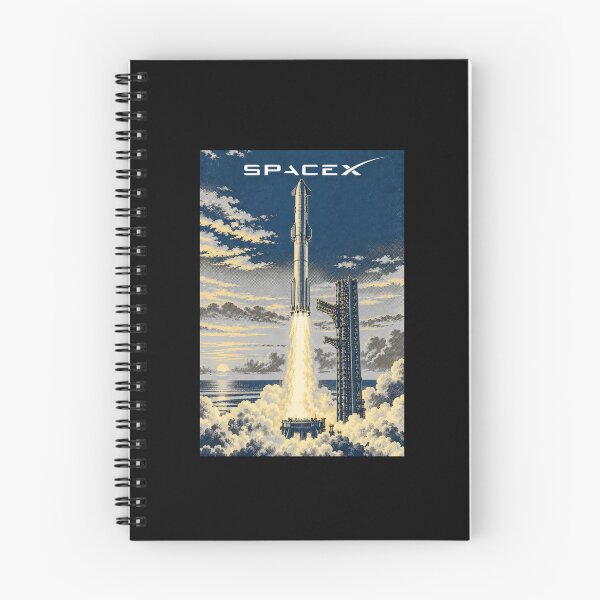 Item preview, SpaceX Starship Reentry – Retro Navy Orange Silkscreen Space Art designed and sold by TEEJAMBOREE.