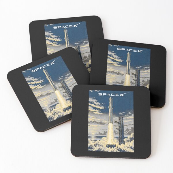 Item preview, SpaceX Starship Reentry – Retro Navy Orange Silkscreen Space Art designed and sold by TEEJAMBOREE.