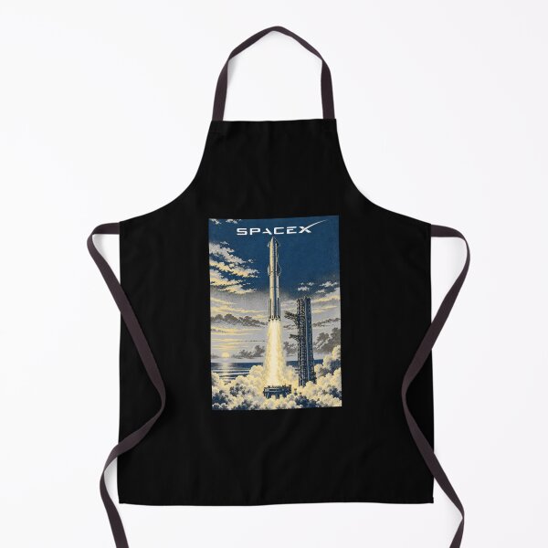 Item preview, SpaceX Starship Reentry – Retro Navy Orange Silkscreen Space Art designed and sold by TEEJAMBOREE.