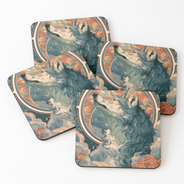 Item preview, Art nouveau wolf designed and sold by MendaciousMina.