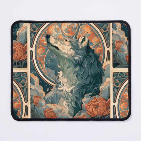 Item preview, Art nouveau wolf designed and sold by MendaciousMina.