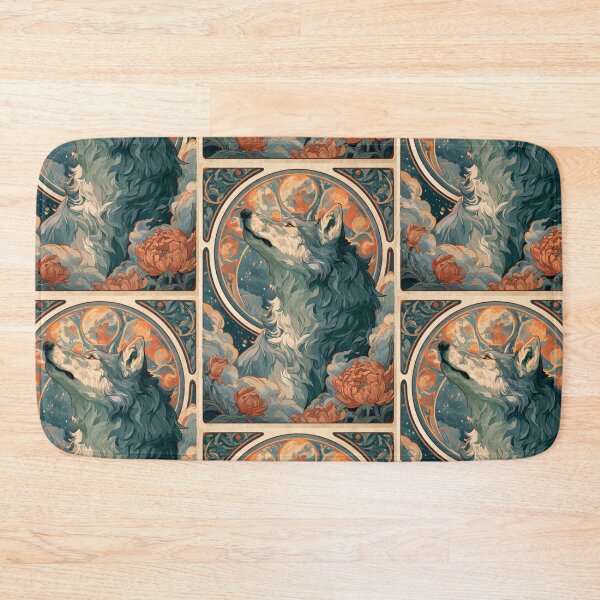 Item preview, Art nouveau wolf designed and sold by MendaciousMina.