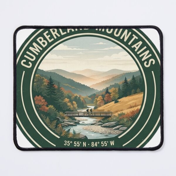 Item preview, Cumberland Mountains Tennessee Vintage Hiking Badge designed and sold by mnkyride.