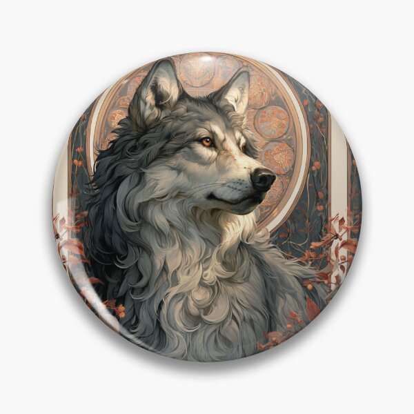 Item preview, Art nouveau wolf designed and sold by MendaciousMina.